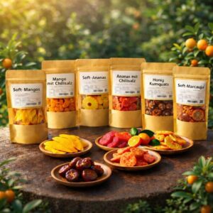 600g Tropischer Früchte Mix – Weich getrocknete Mango, Ananas, Maracuja & Kumquats, exotischer Snack - Premium Qualität aus Vietnam