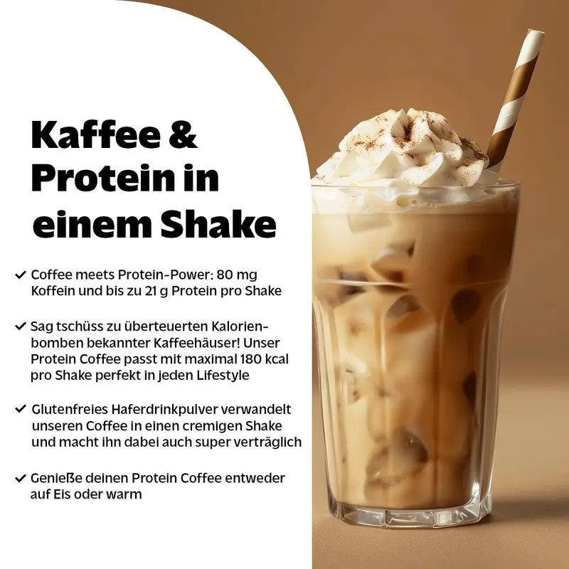 Rocka Iced Protein Coffee - Cremiger Kaffee mit 20g Protein & 80mg Koffein pro Portion - Glutenfrei & Ohne Zuckerzusatz - Bild 4